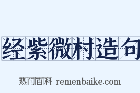 经紫微村造句是什么意思的图片